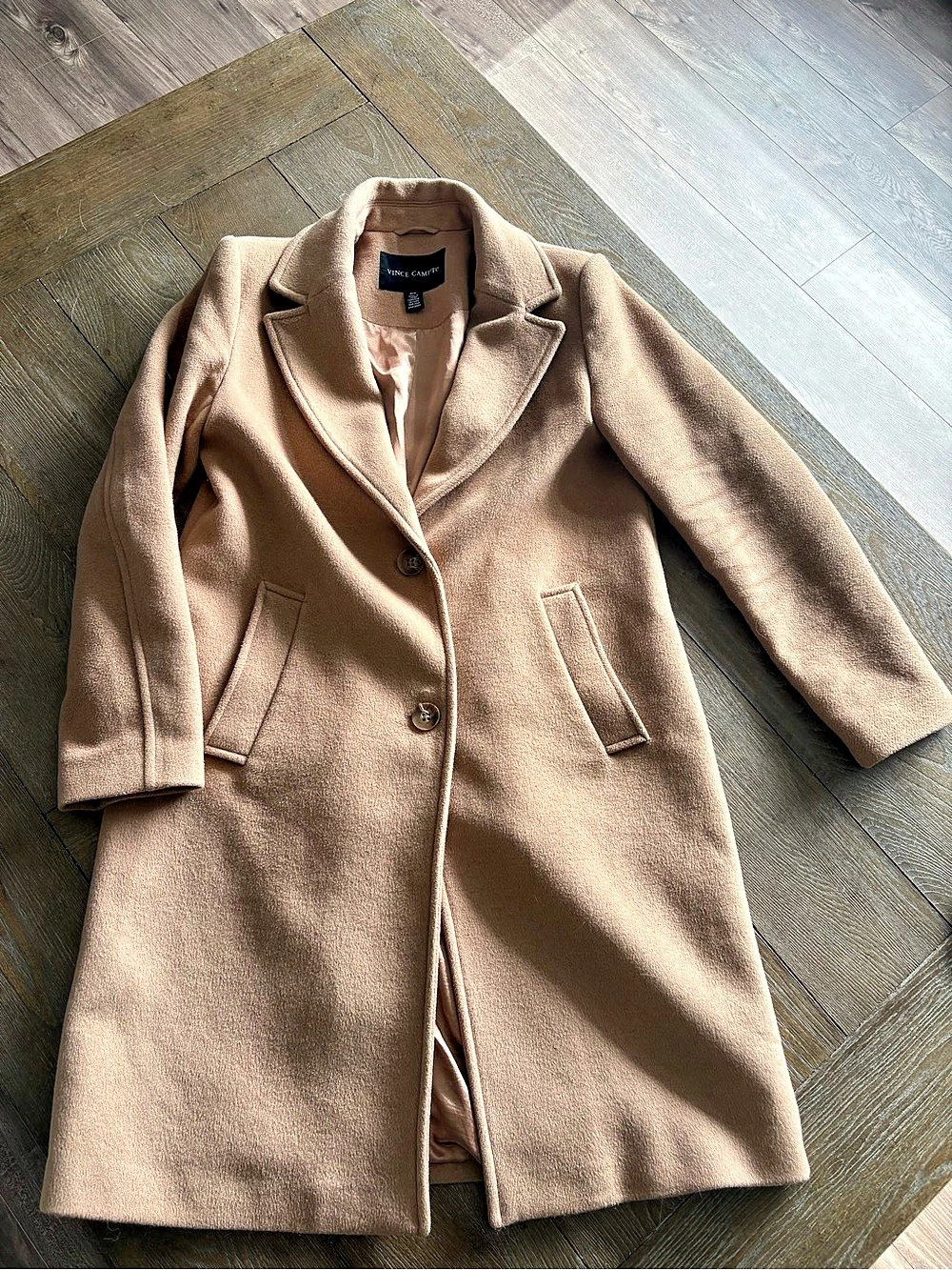 Vince Camuto Wool-Blend Style Coat in Brown Size Small